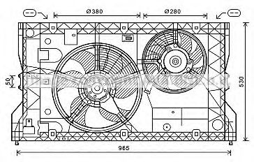 AVA QUALITY COOLING ol7588 -  Вентилятор, охлаждение двигателя